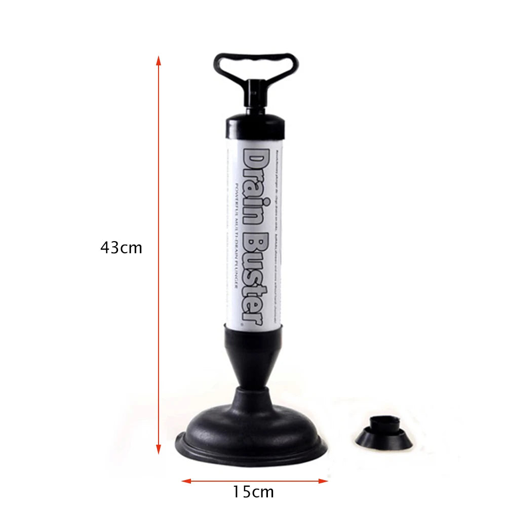 Drain Plunger with 2 Type Suction Cups Toilet Air Plunger Toilet Plunger Tool Pump Toilet Plunger for Toilet Bathtub Sink