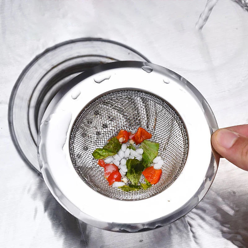 Kitchen Water Sink Drain Strainer Stainless Steel Bathroom Floor Drain Cover Shower Hair Catcher Filter Kitchen Sink Accessories