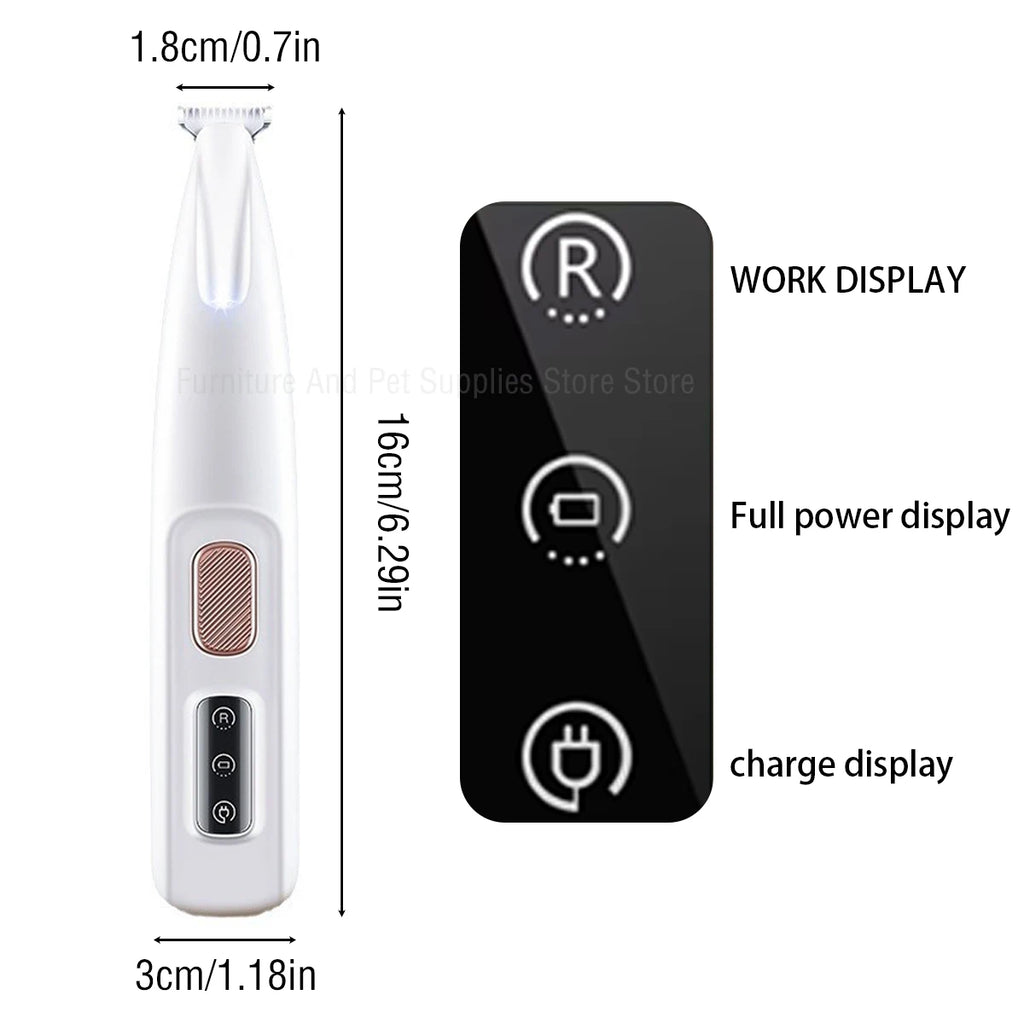 New Dog Beauty Trimmer Fully Waterproof Dog Trimmer with LED Light Dog Claw Trimmer Cat Claw Hair Trimmer Pet Claw Trimmer