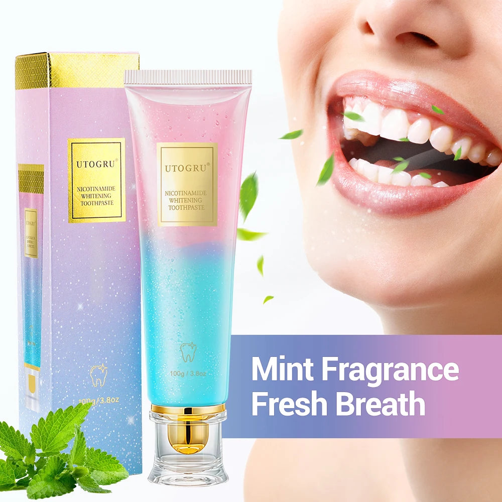 Niacinamide Whitening Toothpaste Refreshing Clean Teeth For Men And Women Fresh Breath Toothpaste To Remove Surface Stains
