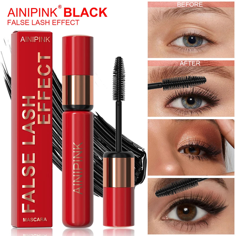 Curling Volumizing Black Mascara Lengthening Waterproof Long-lasting Smudge-proof Y2K Daily&Party Makeup Gift Suitable For Skins