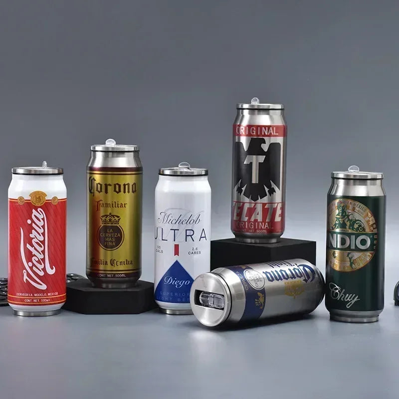 500ML 304 Stainless Steel Insulated Cup with Straw, Suitable for Cold Beer/drinks, Essential for Home Kitchen Tool