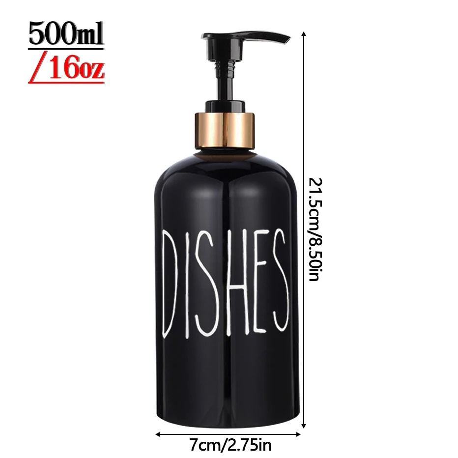 Boston Dish and Hands Soap Dispenser for Kitchen Sink Refillable Detergent Hand Sanitizer Container Farmhouse Home Organizer