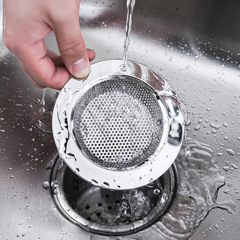 Stainless Steel Sink Drain Strainer for Kitchen Bathroom Metal Mesh Sink Drain Hole Strainer Trap Filter Floor Drain Cover