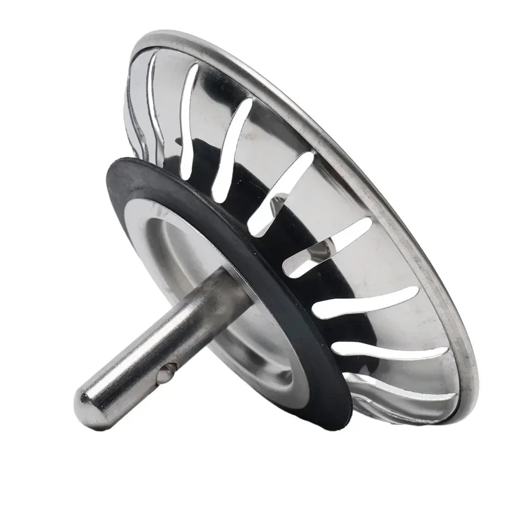 Kitchen Sink Strainer Waste Drain Filter Plug 80mm Stainless Steel Catcher Stopper Bathroom Sewer Drain Strainer