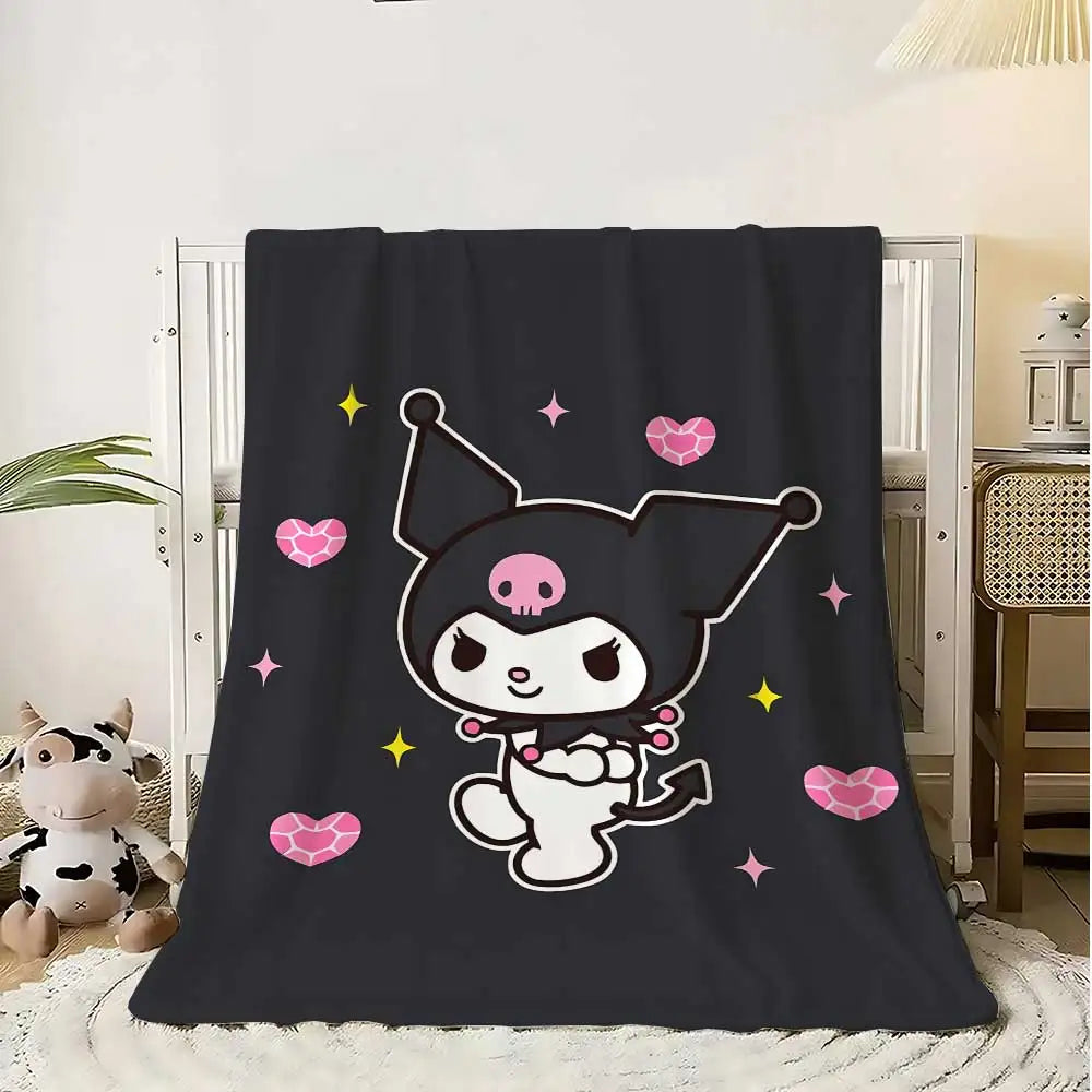 Kawaii Kuromis Blankets for Decorative Sofa Cover Blanket King Size Fluffy Plaid Luxury Bedding Home Interior Throw Knee Soft &