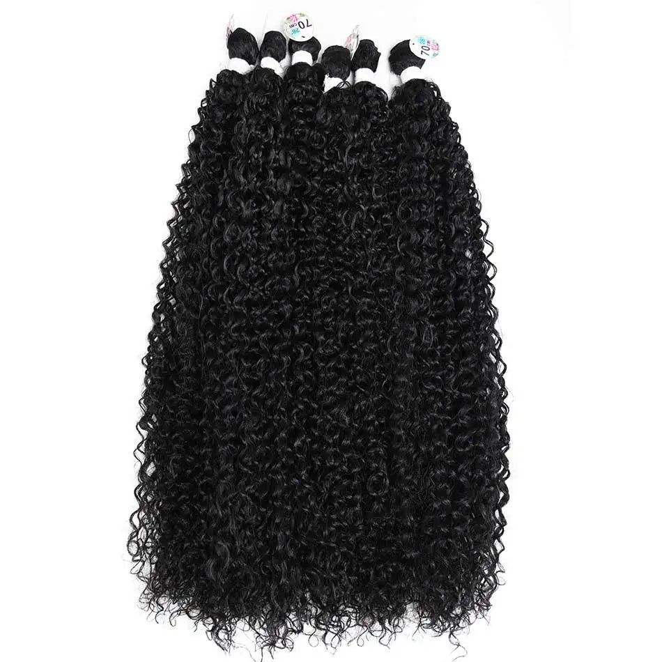24-28inch Synthetic Curly Hair Bundles Water Wave Hair Extension Afro Kinky Hair For Women Suitable For Daily Holiday Wear