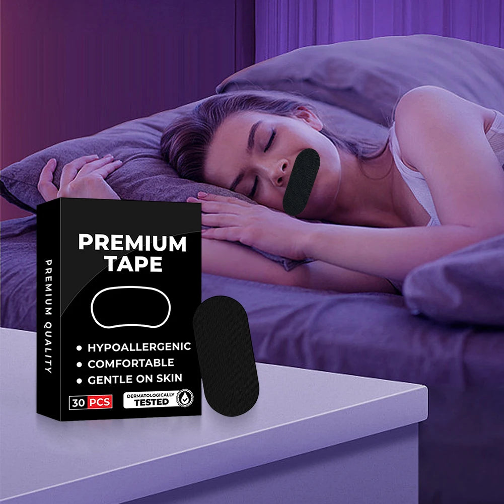 30Pcs Sleeping Mouth Tape Breathable Micropore Tape Self Adhesive Anti Snore Mouth Tape Multi-Function for Men & Women
