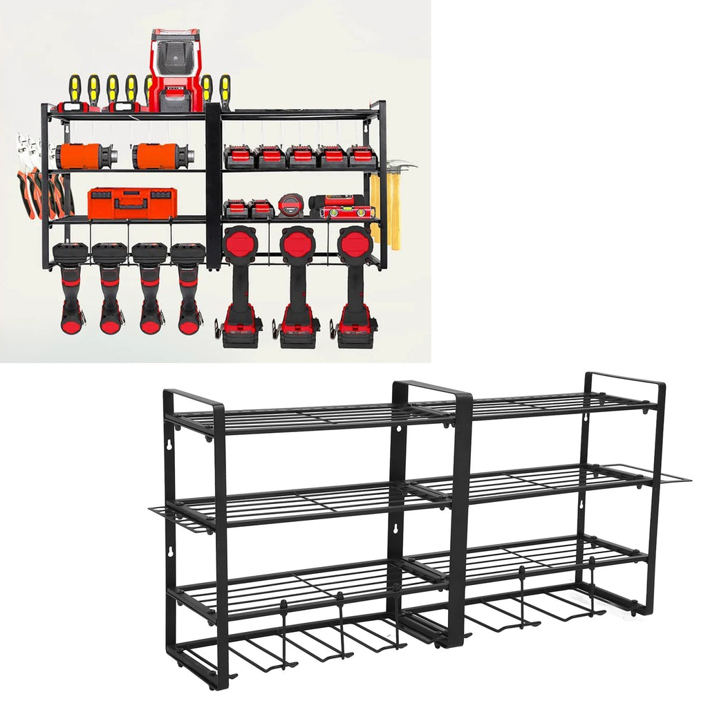 Organizer Garage Tool Organizer Power Tool Wall Mount 4 Layer Garage Storage Rack for Drill Screwdriver Home Storage Rack