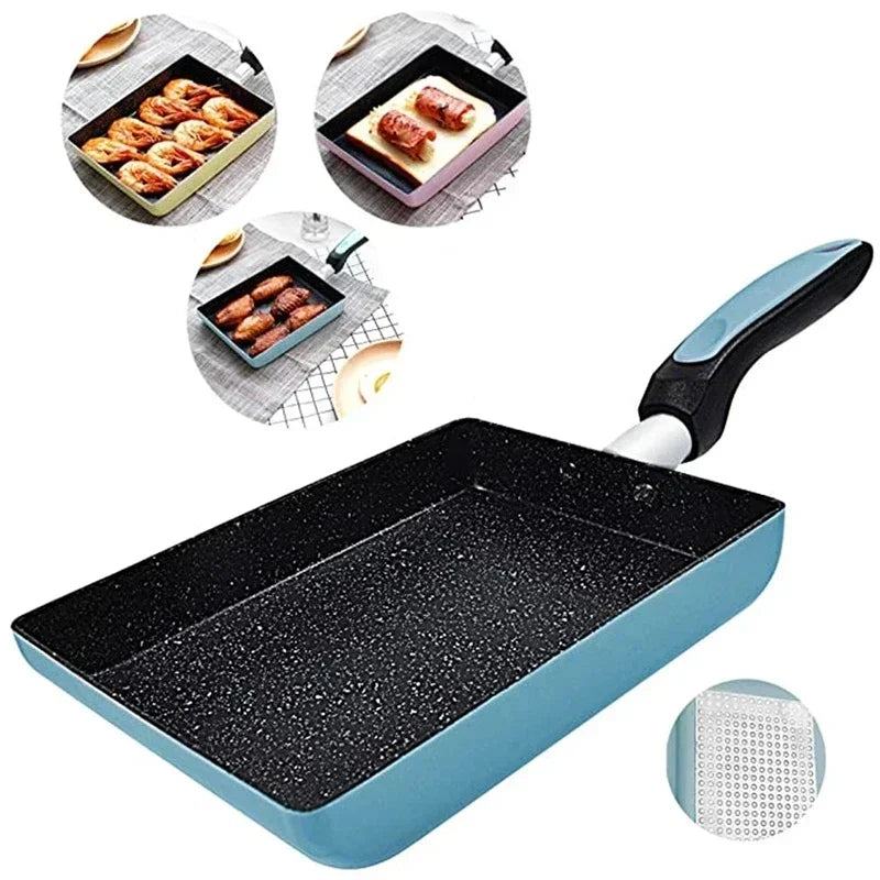 Thickened Japanese Omelette Pan / Tamagoyaki Pan, Non-stick Rectangle Mini Egg Frying Pan - Cast Iron / Aluminum Alloy
