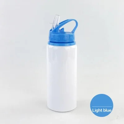 DIY Customized 600ML Bottle with Straw Colorful Print LOGO Photo Text for Kid Children School Travel Sport Portable Aluminium