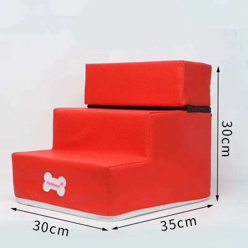 Memory Foam Dog Sofa Stairs Pet 2/3 Steps Stairs for Small Dog Cat Ramp Ladder Anti-slip Bed Stairs Pet Supplies Dropshipping