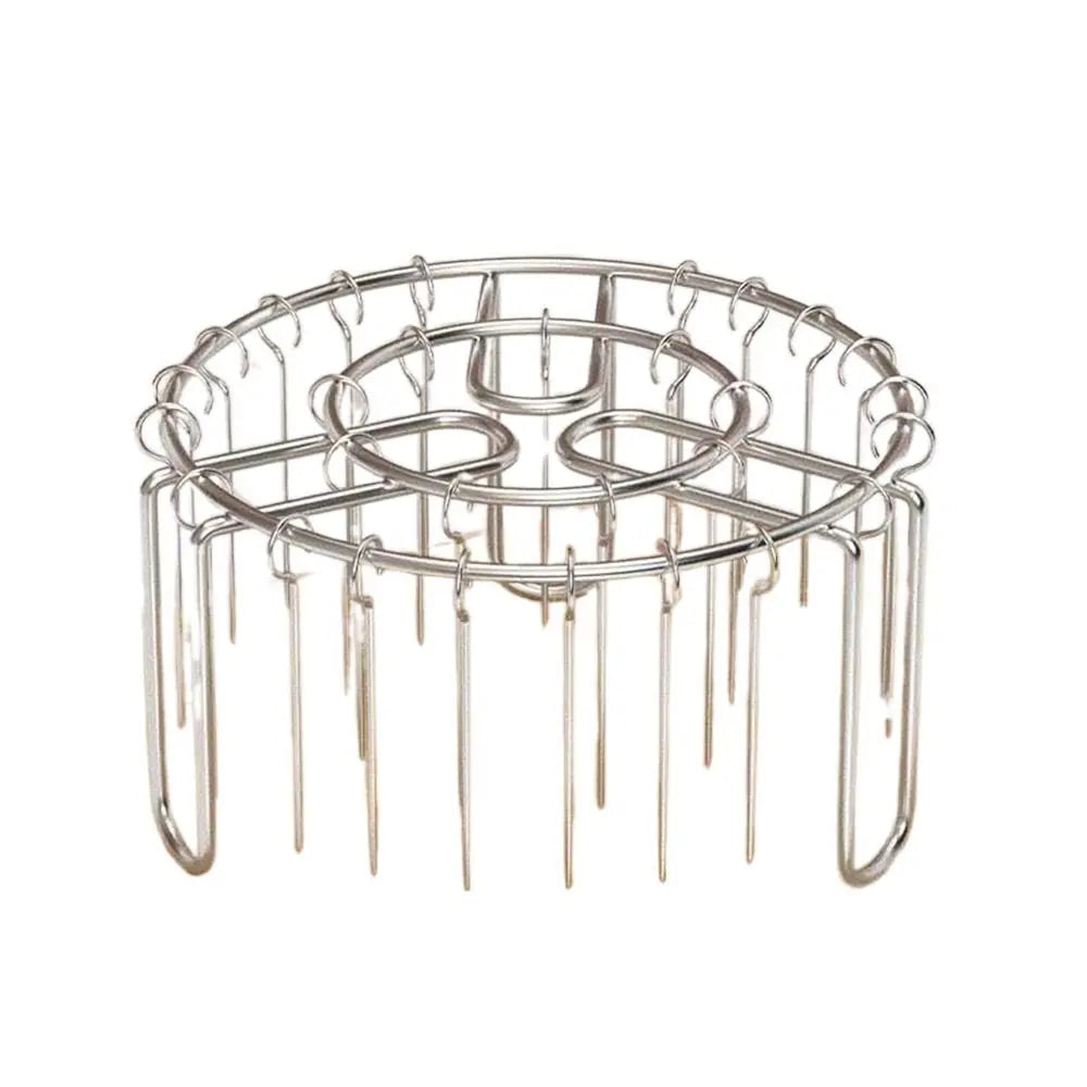 New Stainless Steel Vertical Grill Rack String Grill Detachable Skewer Holder 12/24/49 Baking Needle for Air Fryer Accessory