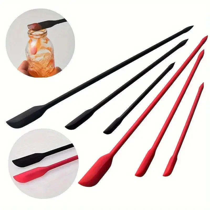 3-Pieces Mini Silicone Spatula Set - Heat Resistant, Multiple Sizes for Jar, Bottles and Kitchen - Perfect for Cooking, Baking