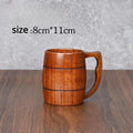 Wooden Beer Cup Jujube Sour Wood Big Capacity Beer Tea Coffee Water Cup Wooden Barrel Beer Mug Kitchen Bar Drinkware