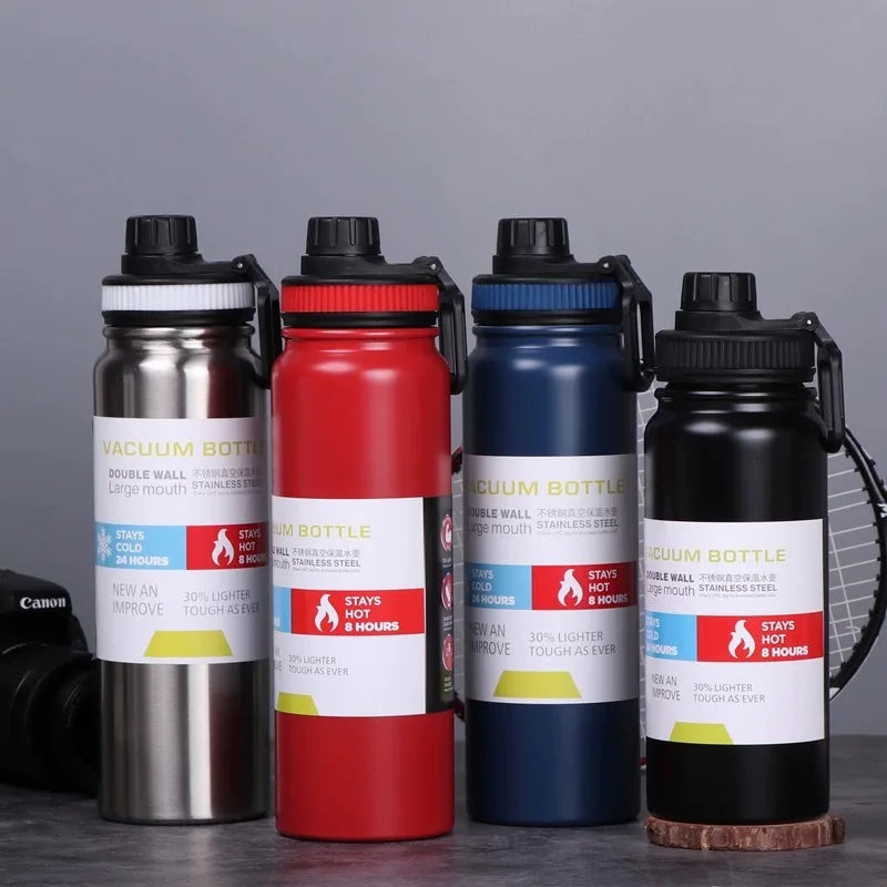 600/800/1000ML Stainless Steel Thermos Bottle Car Thermal Cup Vacuum Flask Keeps Cold and Heat Thermal Mug Sports Insulated Cup