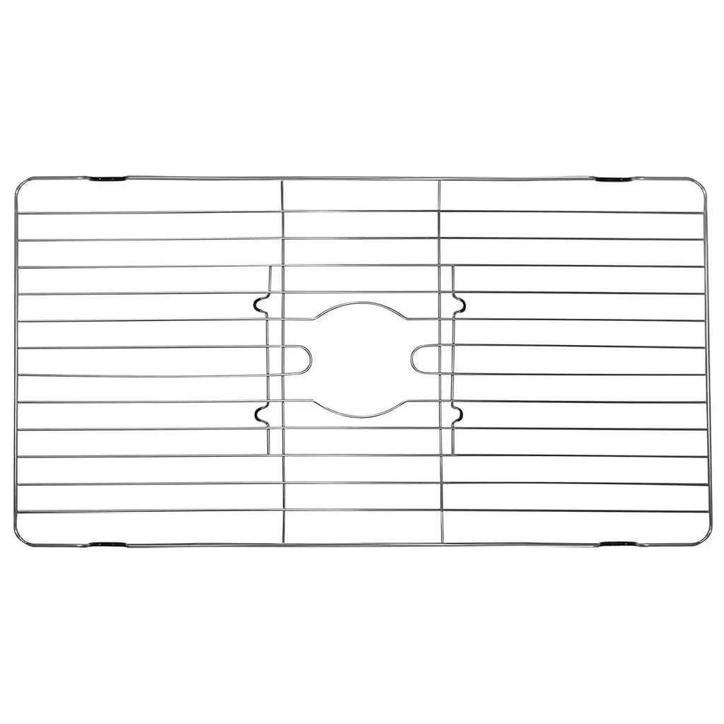 Small Sink Protector Grid - Anti-Scratch Stainless Steel Mat for Kitchen Sink Bottom & Dish Drying Rack