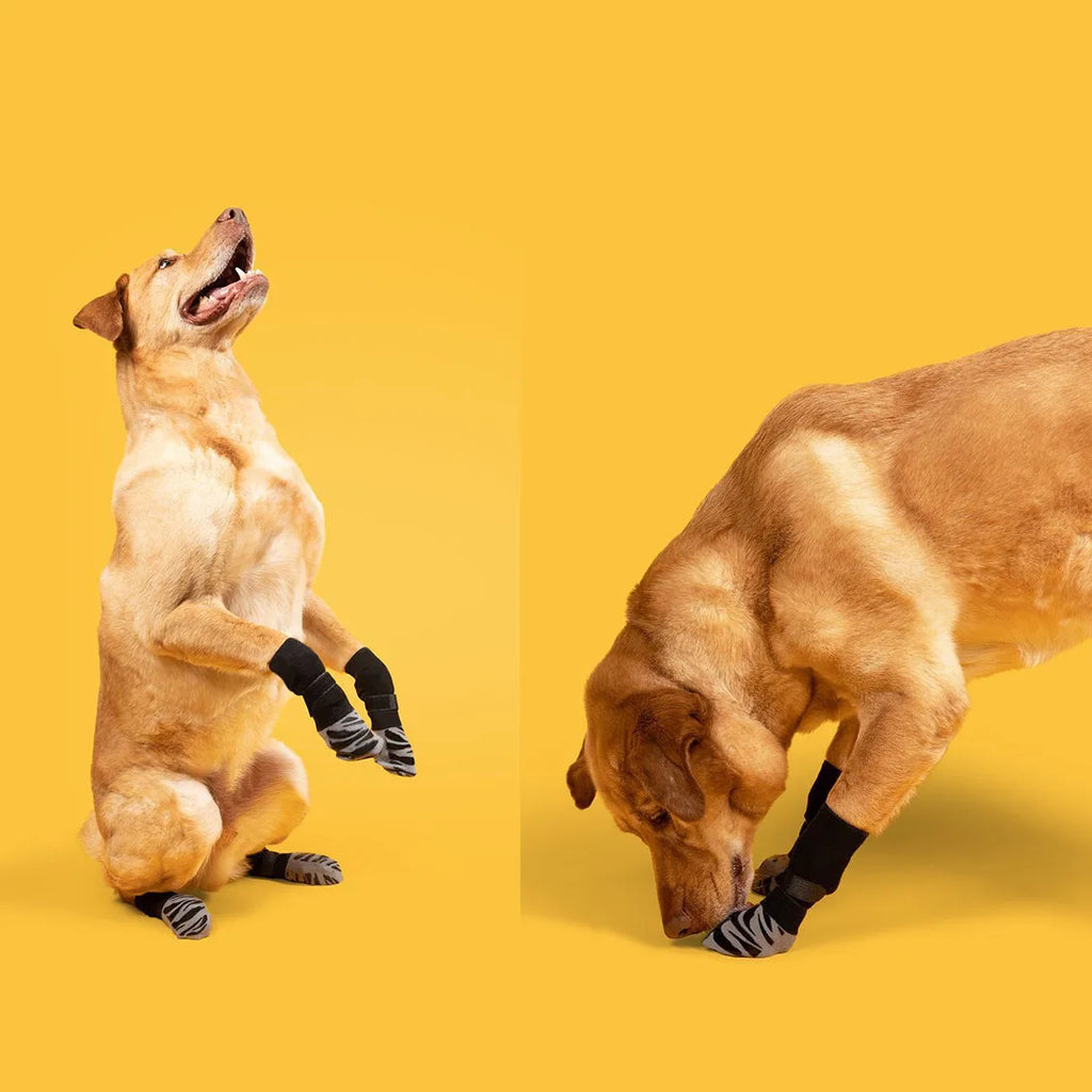 Non-Slip Dog Socks for Hardwood Floors, Prevents Licking Slipping, Thick Dog Booties with Grippers for Small Medium Large Dogs