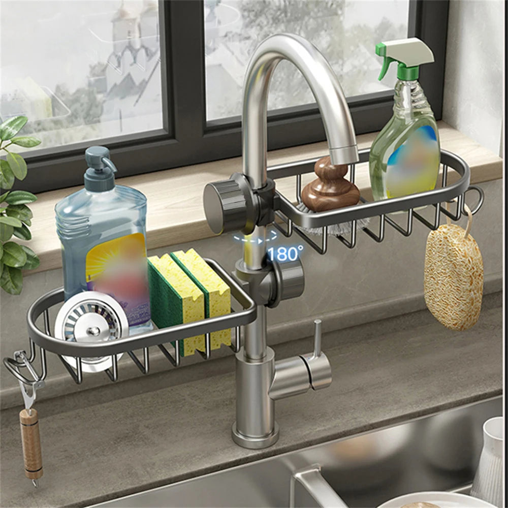 Kitchen Supplies Non Porous Detergent Storage Sponge, Two-Way Drainage Kitchen Cleaning Supplies Cloth Storage Rack