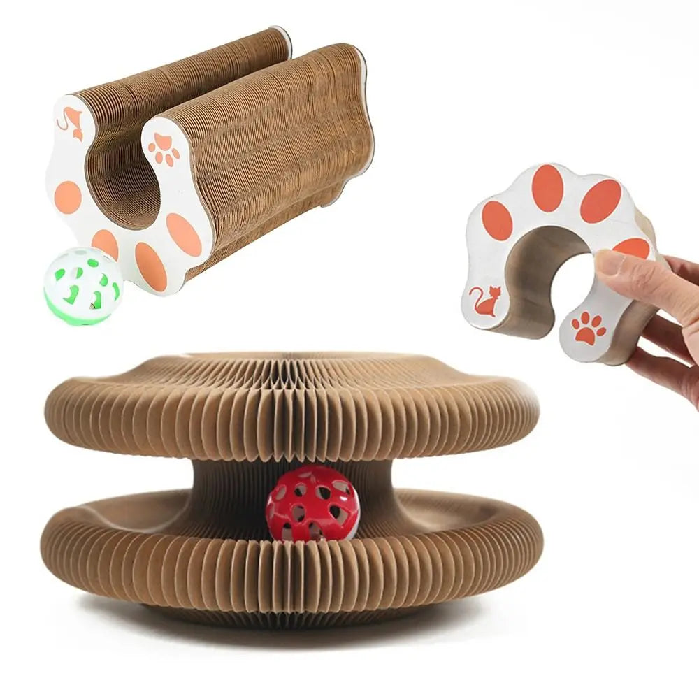 Transformable Kitty Kurlz Cat Toy Wear-Resistant No Crumbs Cat Scratching Board Resistant To Scratching Cat Scratcher