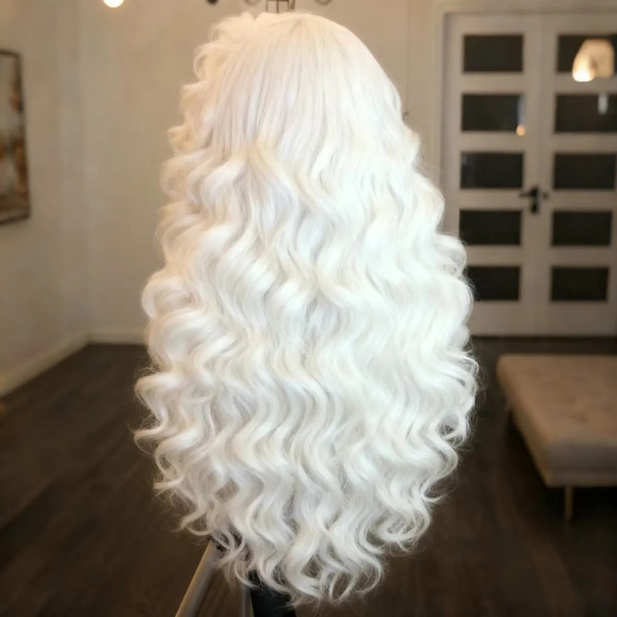 Platinum Blonde Body Wave Lace Frontal Wig for Women 200 Density Lace Front Wig 13x4 HD Transparent Lace Frontal Wig Human Hair