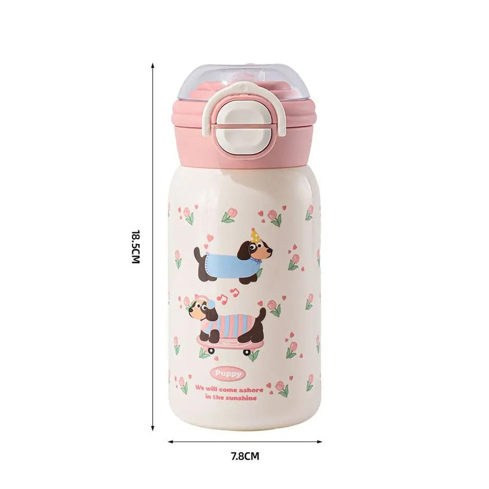 Portable 300ML Vacuum Cup Insulation Or Cooling High-Capacity Thermal Water Bottle Insulated Cup for Boys and Girls
