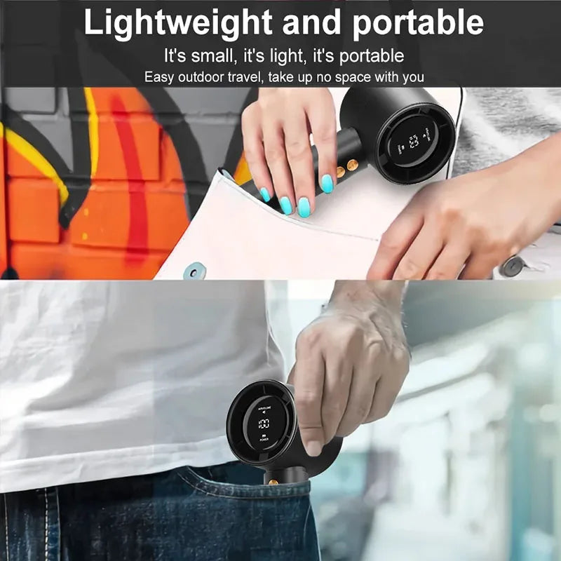 Portable Handheld Turbo Fan Mini 100 Speed Adjustment High Speed Air Cooler for Home Travel Outdoor Camping