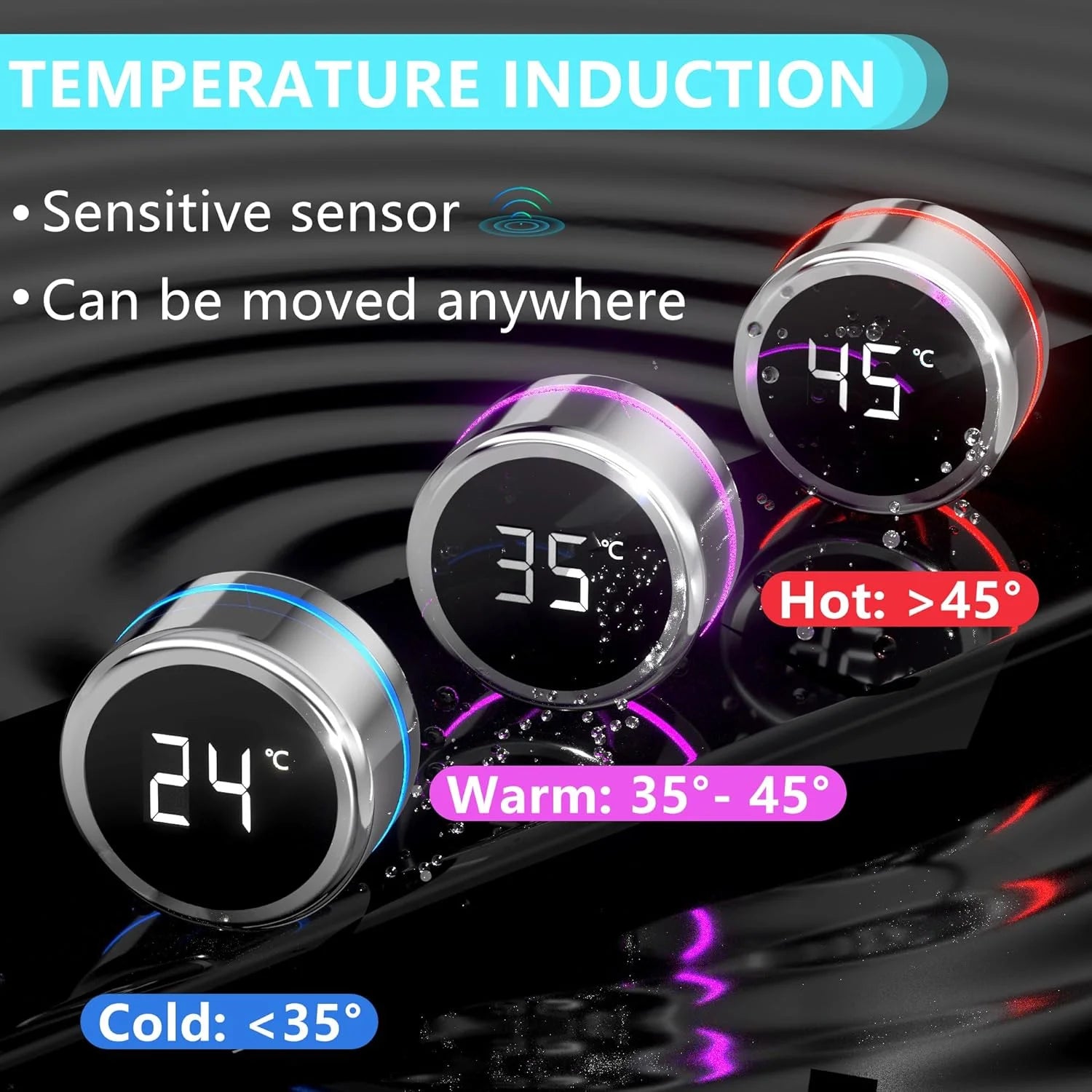Black Touchless Kitchen Faucet Motion Sensor Smart Kitchen Sink Faucet with Pull Down Sprayer Commercial Modern Single Handle