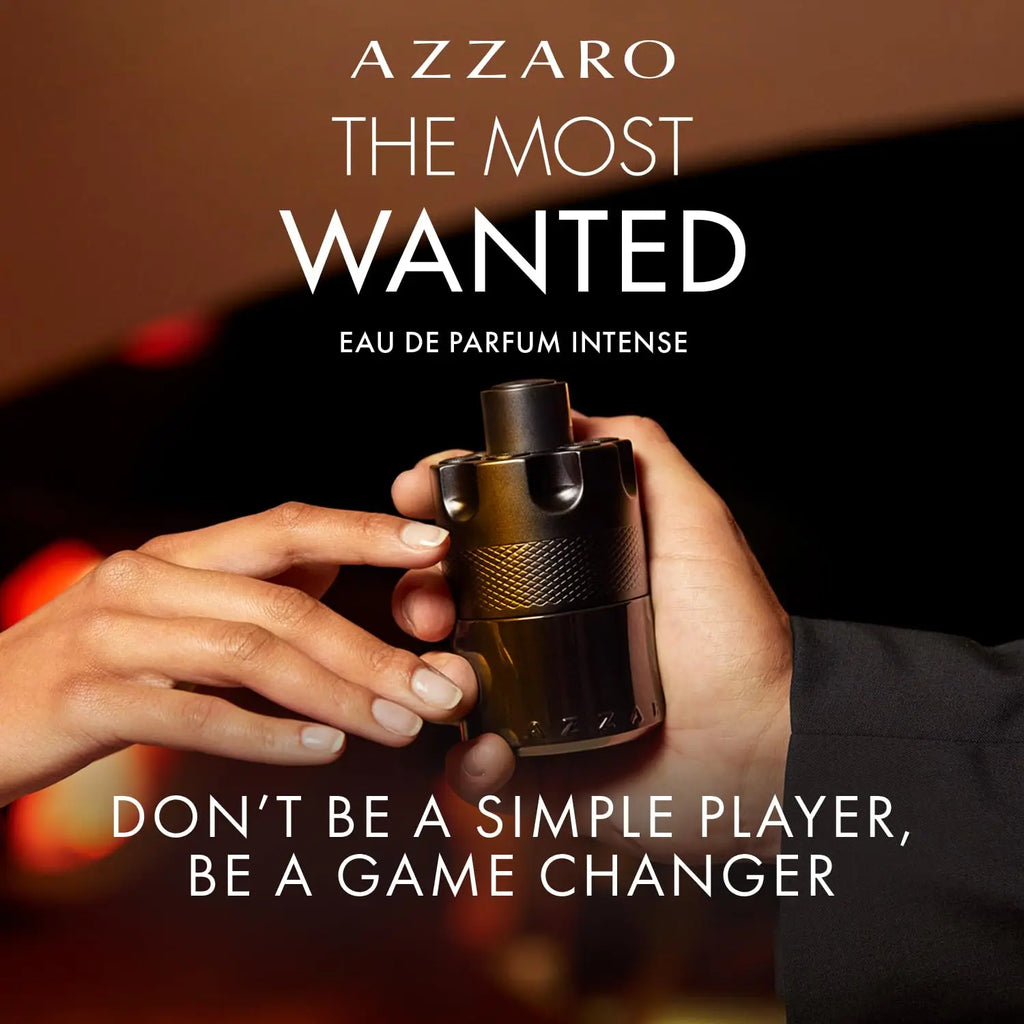 Azzaro The Most Wanted Eau De Parfum Intense Woody Seductive Mens Cologne Fougère Ambery Spicy Fragrance for Date Night