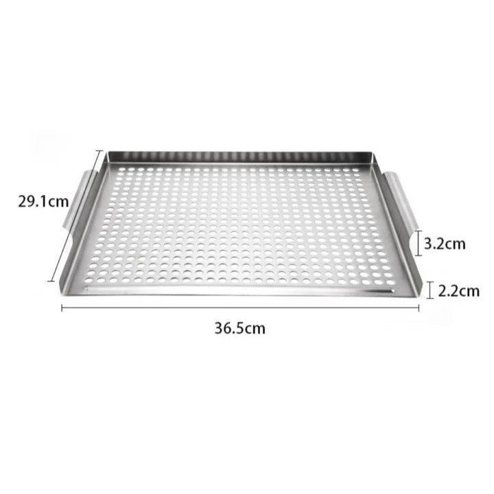 Heat-resistant Grilling Gloves Bbq Accessory Grill For Scallops 36.5*29*2.5cm Outdoor Cooking Built-in Handles