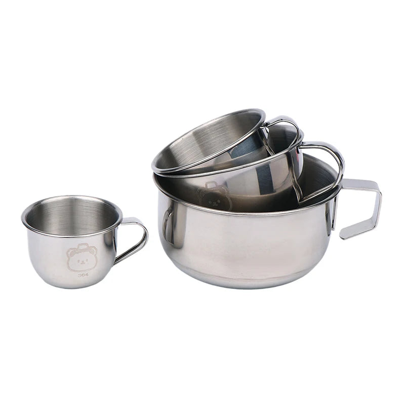 Mini Water Cup With Handle Durable Anti Scalding Milk Coffee Mug Drinking Cup For Kids Student Drinkware 304 Stainless Steel