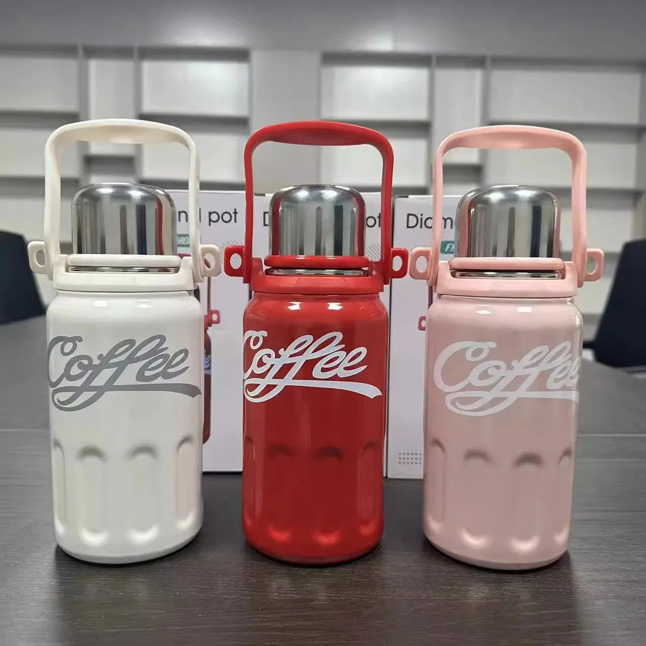 Portable Sports Mug for Men and Women, Insulated Coffee Cola Cup, 316 Stainless Steel Kettle, Keep Cold, Kawaii, Pretty Outdoor