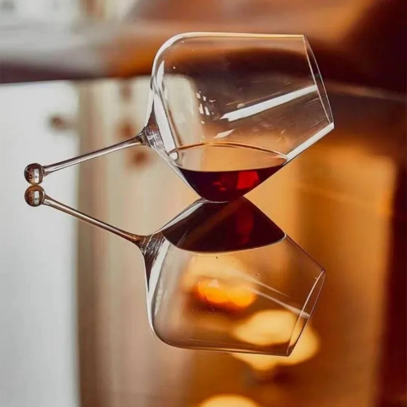 1pc Handmade Crystal Wine Glass, Red Wine Glass, Luxury Cocktail and Whiskey Glass