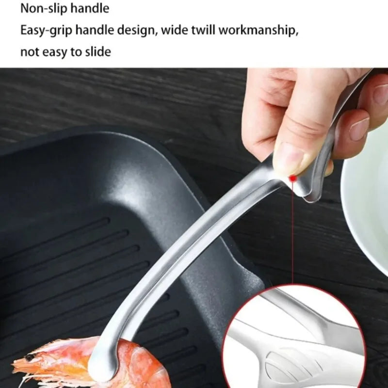 304 Stainless Steel Food Tongs Long Handle Non-Slip Barbecue Tongs Steak Tongs Kitchen Cooking Tools kitchen accessories