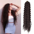 Long Deep Wave Braiding Hair 28 Inch Ocean Wave Crochet Hair Synthetic Deep Curly Crochet Hair Extensions For Black Women