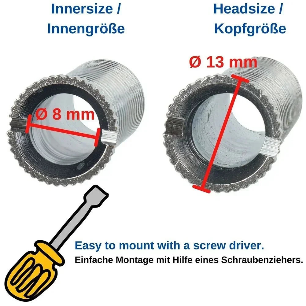1/2/5pc 35mm /45mm Kitchen Sink Basket Strainer Waste Threaded Screw Connector Stainless Steel Kitchen Tools