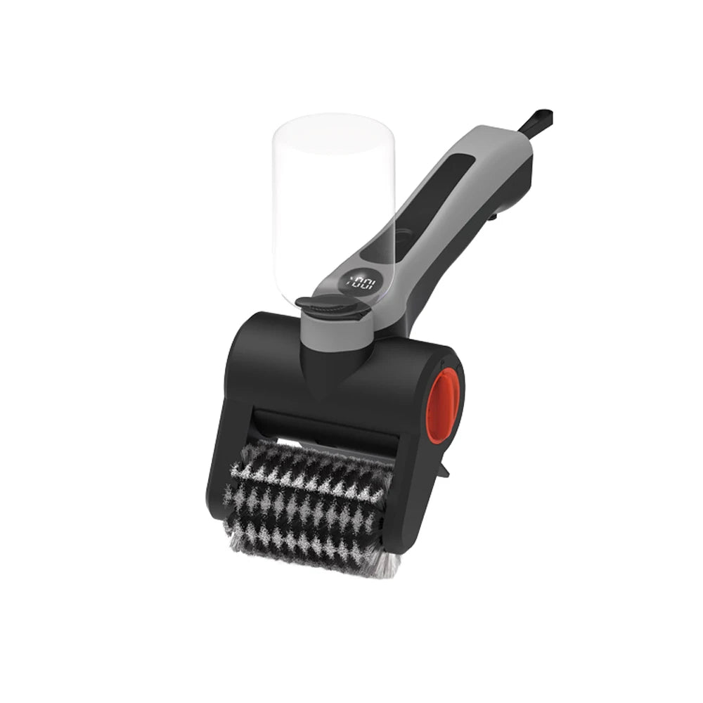 Cordless Electric Grill Brush, Stainless Steel Brush Head Removable, 2-Speed Power Rechargeable for BBQ Grates Kitchen Stove
