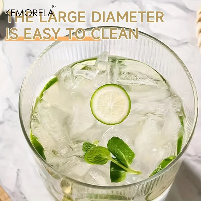 5L Glass Beverage Dispenser with Stand - Clear Drink Dispenser with Spigot Needed Durable Glass & Wood Base for Parties Bar