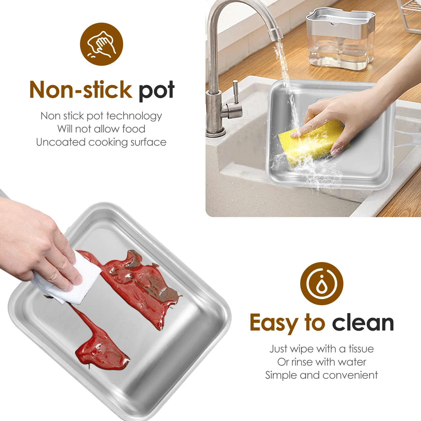 Non-Stick Omelette Pan Tamagoyaki Wok Japanese Egg Pan Skillet Rectangle Tamago Pan Small Egg Frying Pan with Cooking Tools