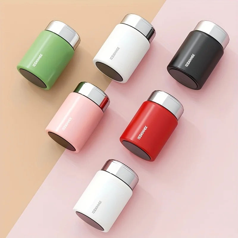 230ML Mini Pocket Thermal Cup Vacuum Tumbler with Strainer 316 Stainless Steel Insulation Water Bottle Portable Cup for Travel