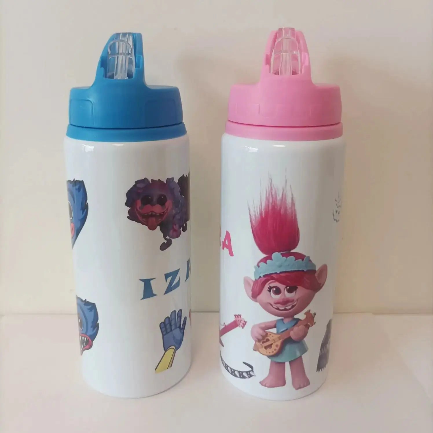 DIY Customized 600ML Bottle with Straw Colorful Print LOGO Photo Text for Kid Children School Travel Sport Portable Aluminium