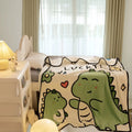 1Pc, Cartoon Flannel Blanket, Cute Animal Pattern Throw Blanket, Soft and Comfortable Sofa Bed Office Blanket, Small Throw Blanket, Nap Blanket, Birthday, Christmas, Halloween Gift