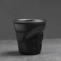90/200 Ml Espresso Cup Cross-border Creative Retro Coarse Pottery Hand Pleated Latte Cup in Antique Ceramic Teacup Kitchen Tools