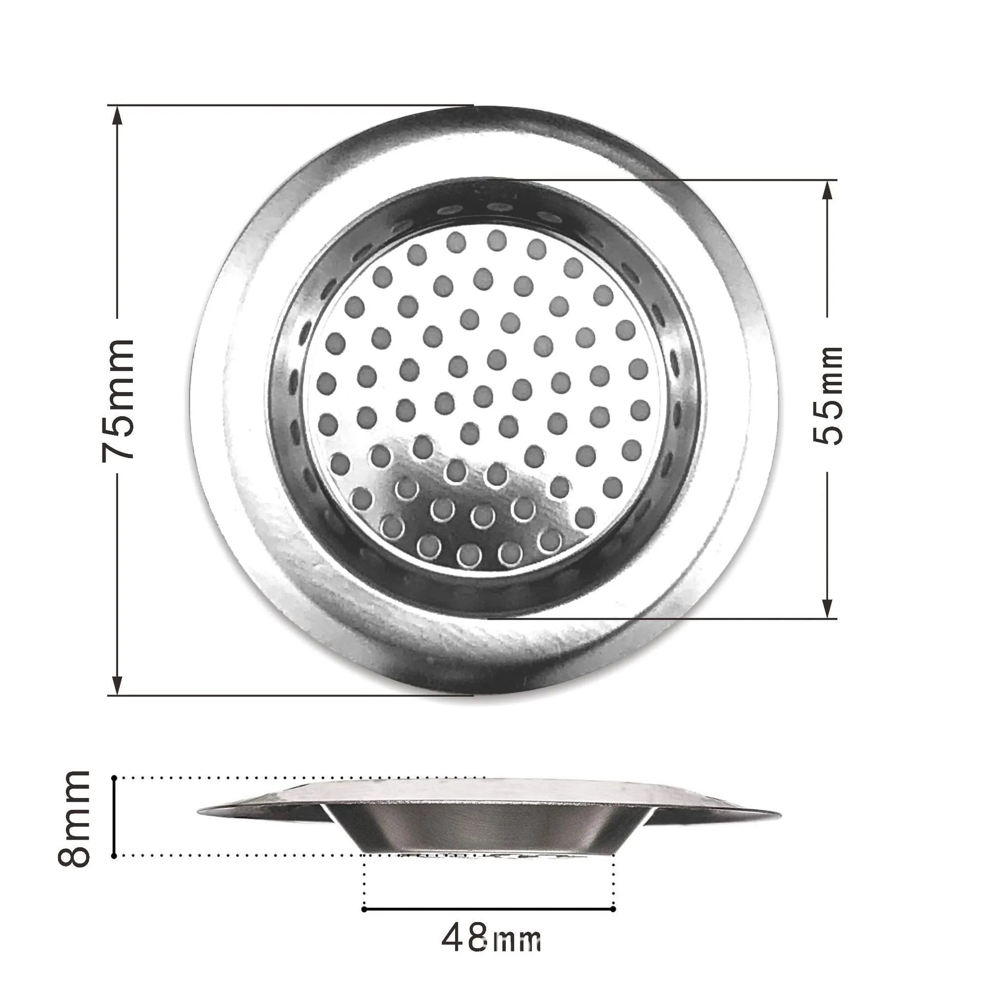 Kitchen Water Sink Drain Strainer Stainless Steel Bathroom Floor Drain Cover Shower Hair Catcher Filter Kitchen Sink Accessories
