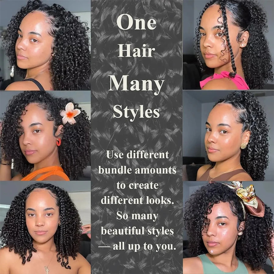 Burmese Curly Crochet Human Hair Knotless Pre-Separated Natural Black Kinky Curly Feather Crochet Hair Extensions For Braiding