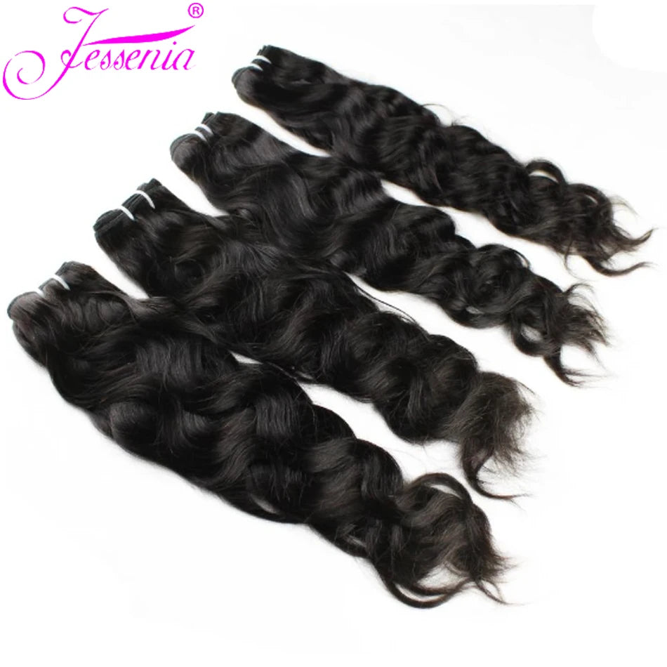 Peruvian Natural Water Wave Hair Weave Bundles Virgin Unprocessed Tissage Human Raw Hair Extensions Tissage Cheveux Wet and Wavy
