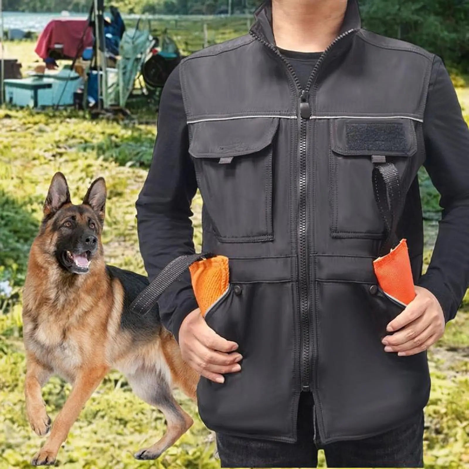 Dog training vest fishery vest multifunctional drafting protective dogs clothing