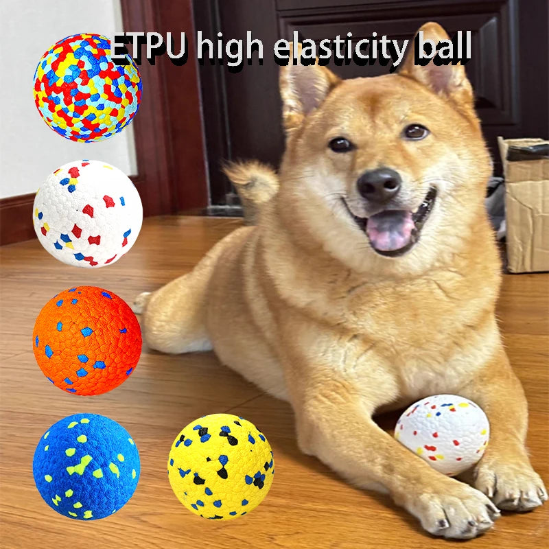 7.5cm Pet Toy Ball High Elasticity Solid Float Ball Etpu Bite Resistant Dog Toy For Small Large Dogs Non Squeak Interactive Ball