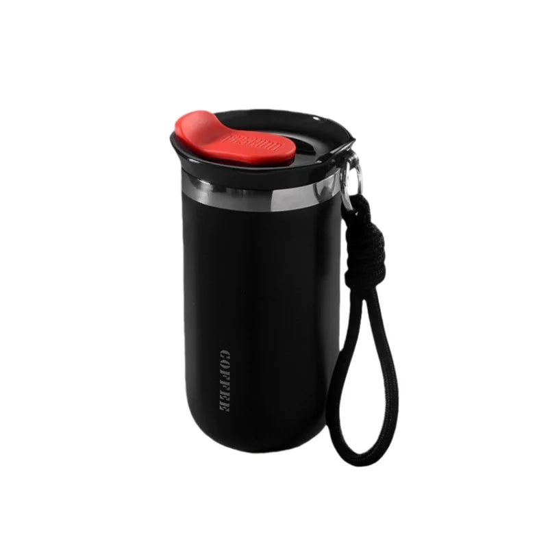 Fashionable coffee cup, stainless steel insulated cup, portable large capacity, gift, suitable for home, office and business use