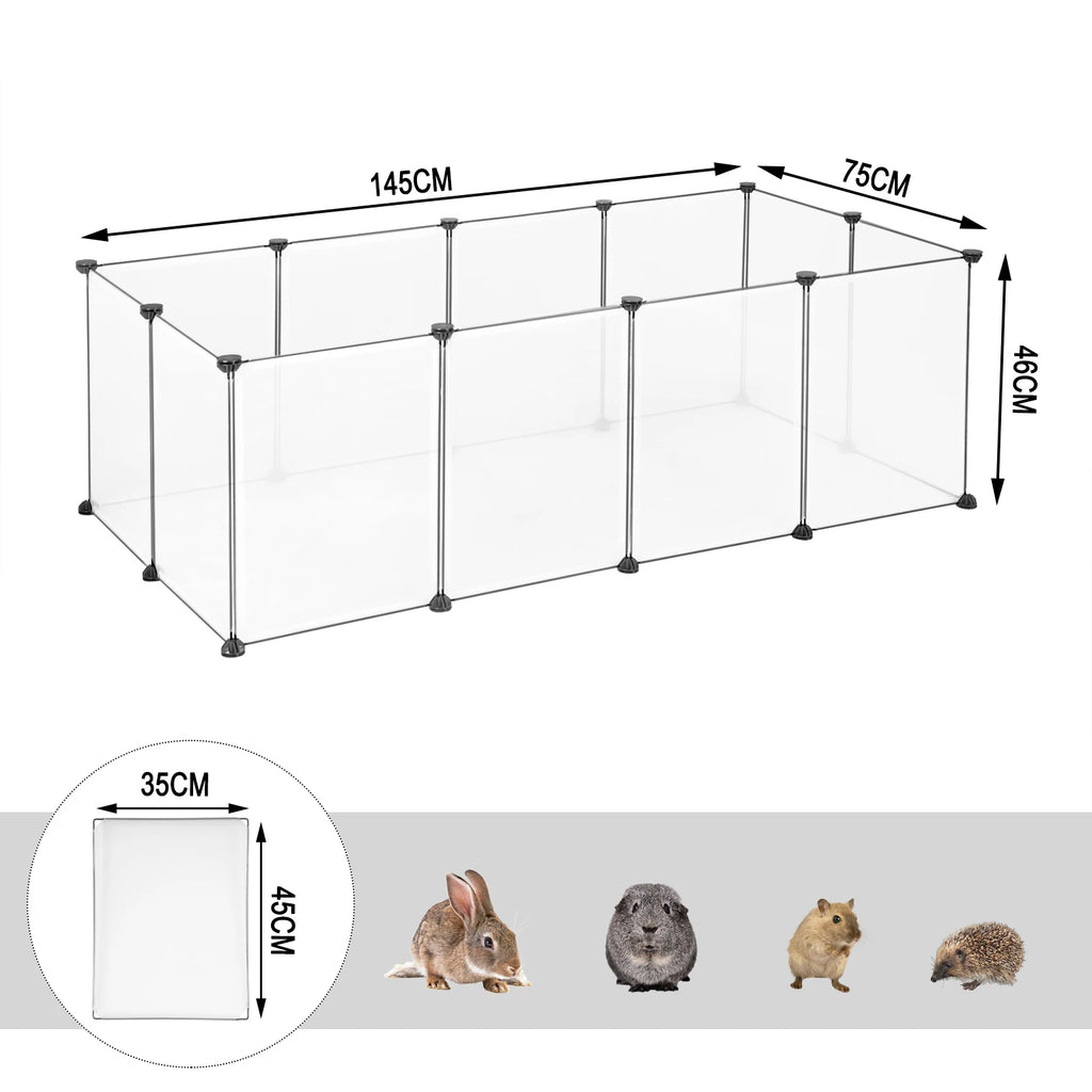DIY Pet Playpen Rabbit Accessories Indoor Guinea Pig House with Door Cage for Cat Hedgehog Hamster Exercise Modular Enclosure
